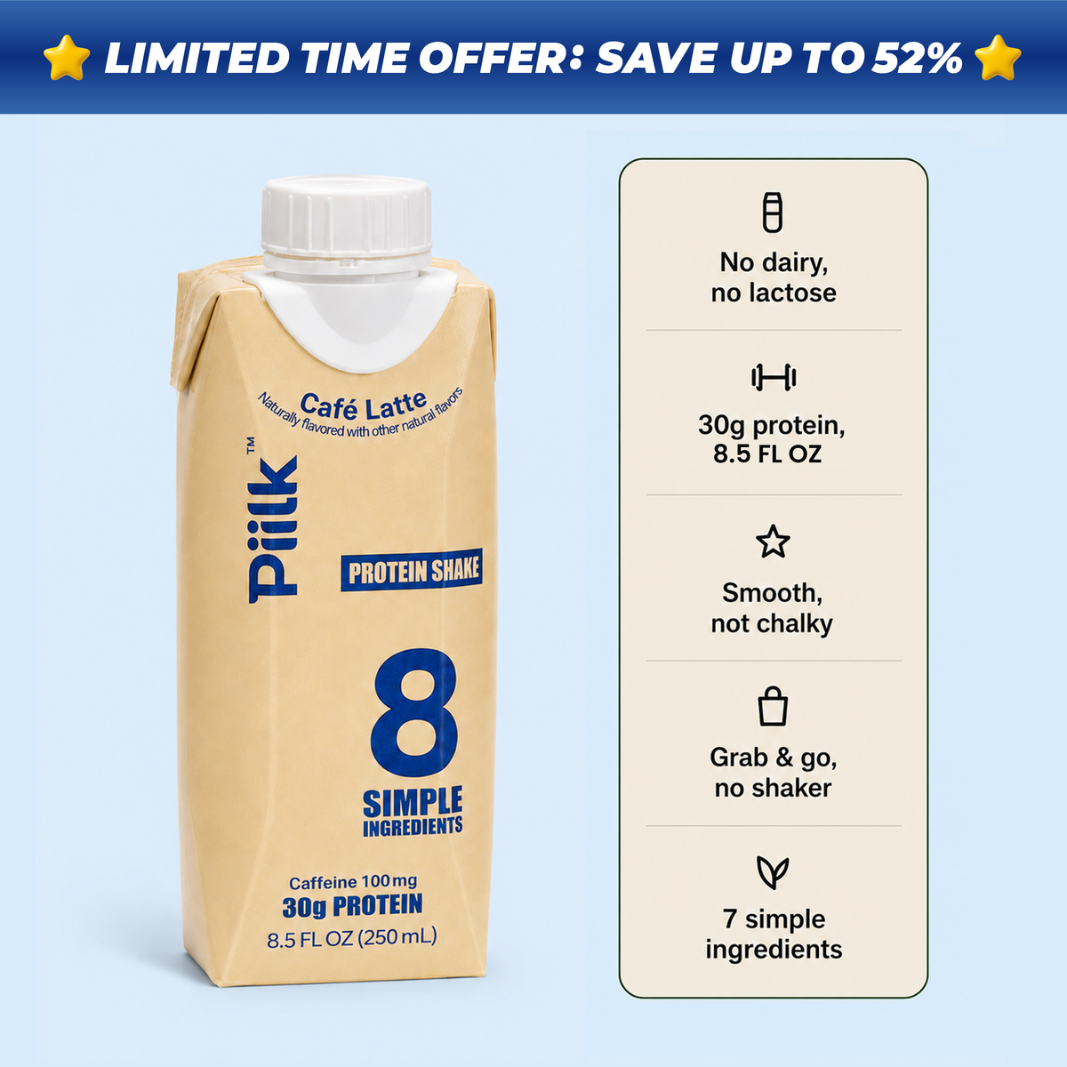 PIILK Protein Café Latte