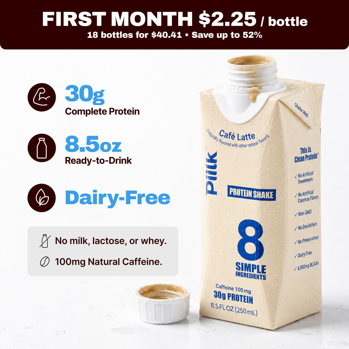 PIILK Protein Café Latte